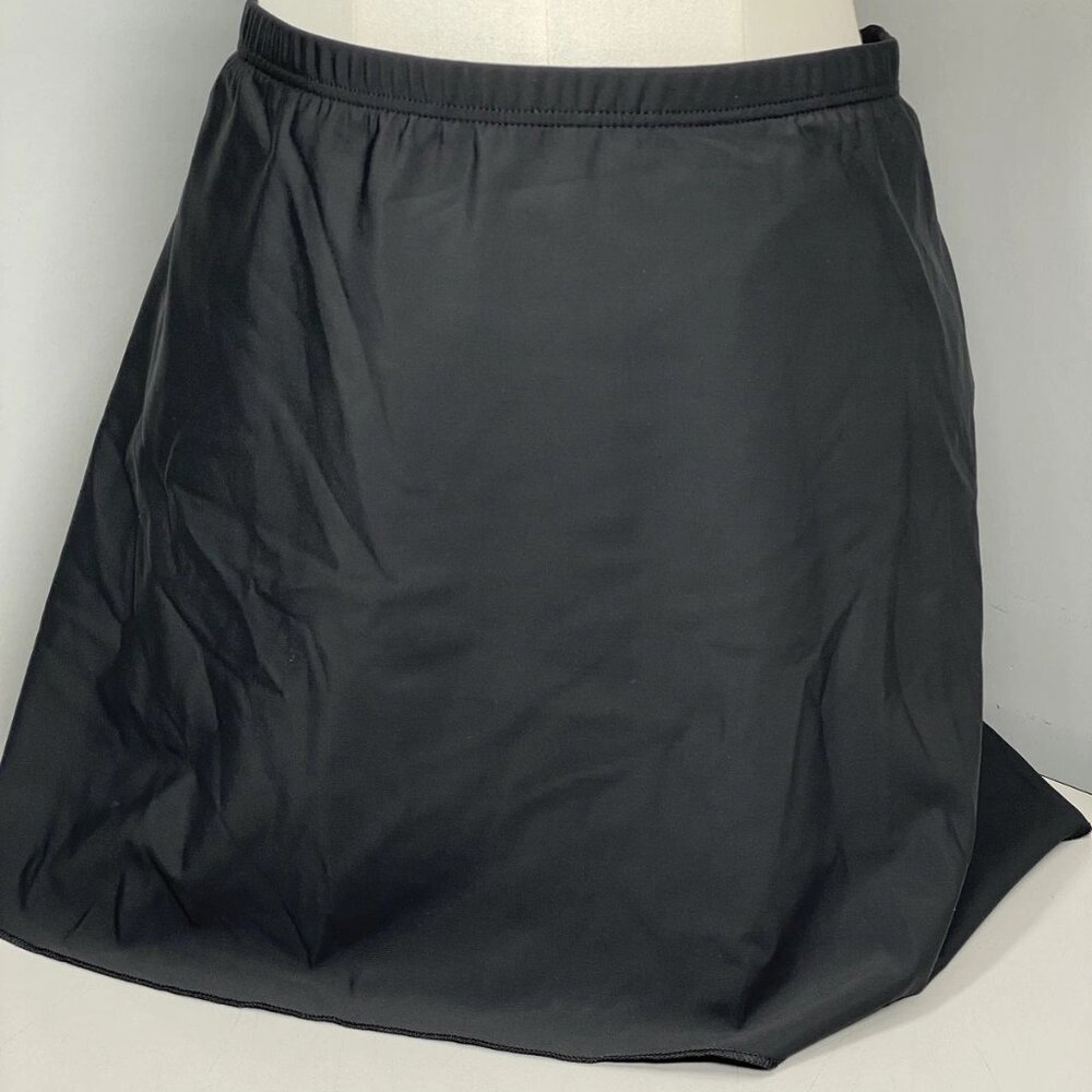 NEW MIRACLESUIT Women’s High-Waist Skirted Bikini Bottom Black Size 18